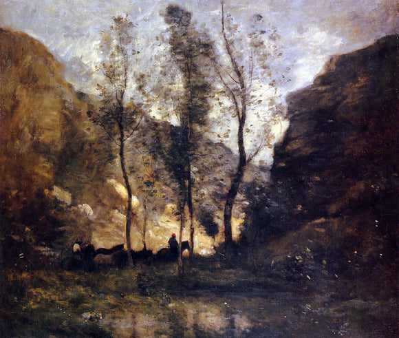  Jean-Baptiste-Camille Corot Smugglers - Art Print