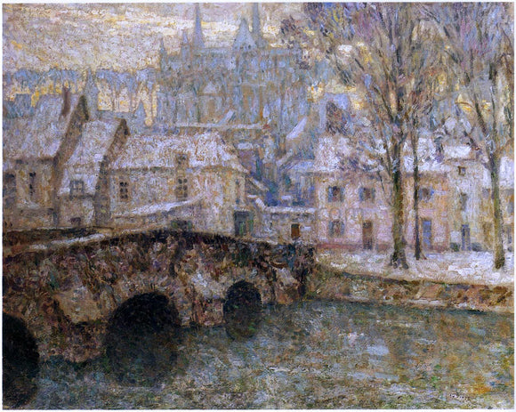  Henri Le Sidaner Snow at Chartres - Art Print