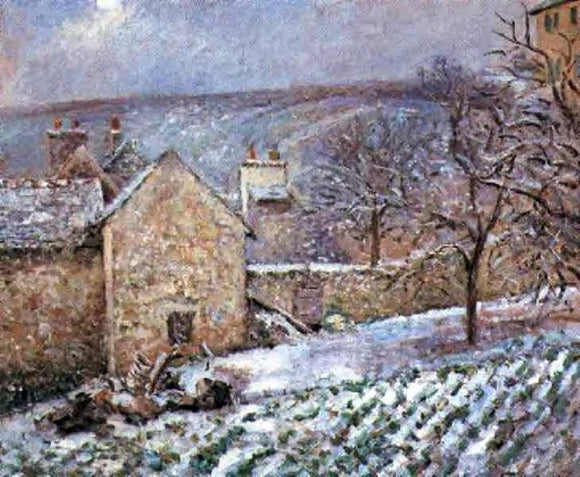  Camille Pissarro Snow at the Hermitage, Pontoise - Art Print