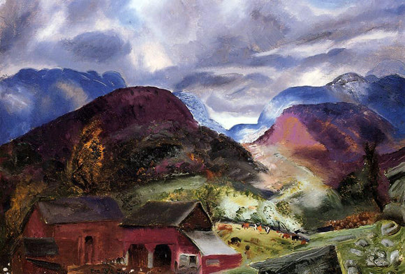  George Wesley Bellows Snow Capped Mountains - Art Print