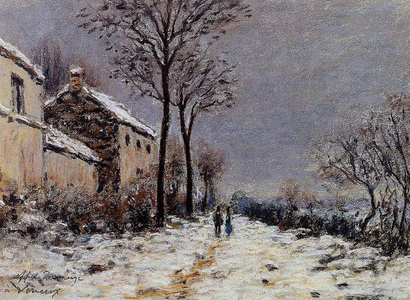  Alfred Sisley Snow Effect at Veneux - Art Print