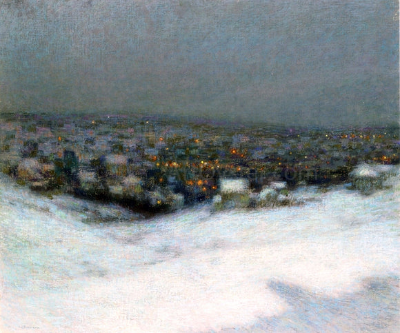  Henri Le Sidaner Snow in the Moonlight - Art Print