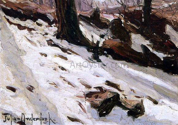  Julian Onderdonk Snow near the Cave, Central Park, New York - Art Print