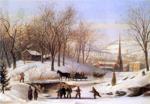  John Carlin Snow Scene at Utica - Art Print