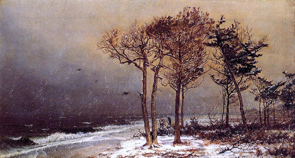  William Trost Richards Snow Storm, Atlantic City - Art Print