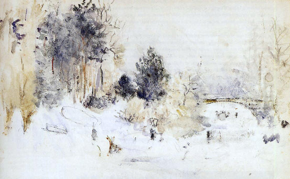  Berthe Morisot Snowy Landscape (also known as Frost) - Art Print