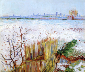  Vincent Van Gogh Snowy Landscape with Arles in the Background - Art Print