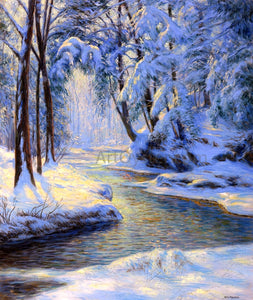  Walter Launt Palmer Snowy Landscape with Brook - Art Print