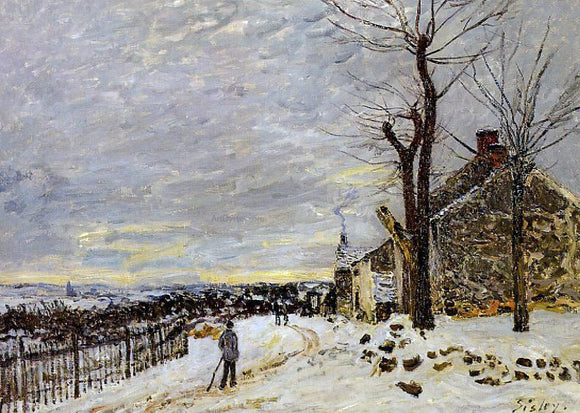  Alfred Sisley Snowy Weather at Veneux-Nadon - Art Print