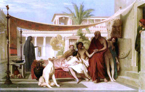  Jean-Leon Gerome Socrates Seeking Alcibiades in the House of Aspasia - Art Print