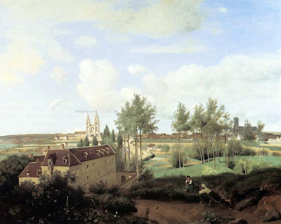  Jean-Baptiste-Camille Corot Soissons Seen from Mr. Henry's Factory - Art Print