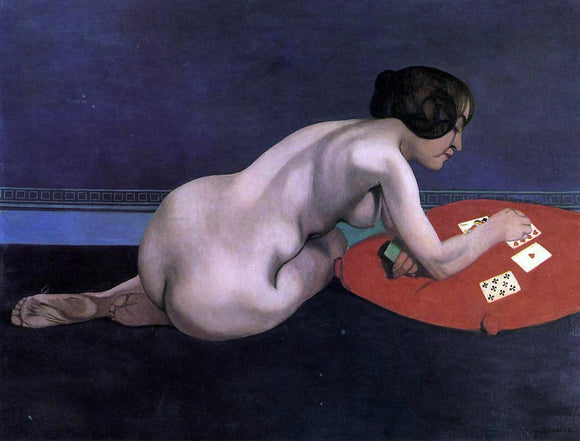  Felix Vallotton Solitaire (also known as Nude Playing Cards) - Art Print