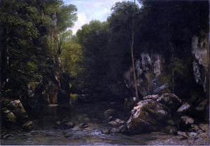  Gustave Courbet Solitude (also known as The Covered Stream) - Art Print