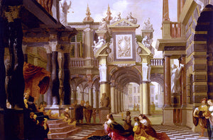  Dirck Van Delen Solomon Receiving The Queen Of Sheba - Art Print