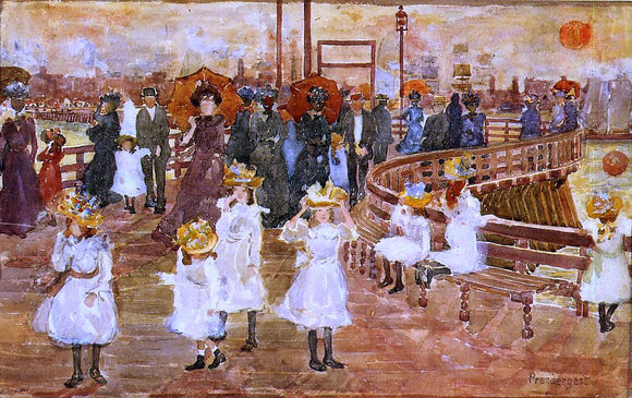  Maurice Prendergast South Boston Pier - Art Print