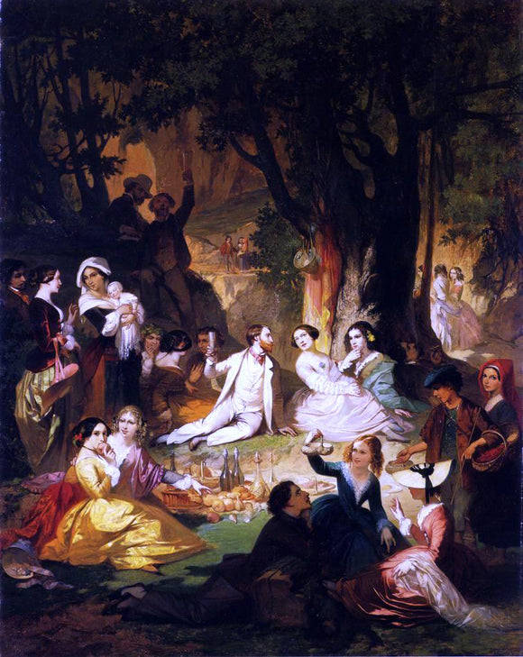  Auguste Glaize Souvenir of the Pyrenees - Art Print