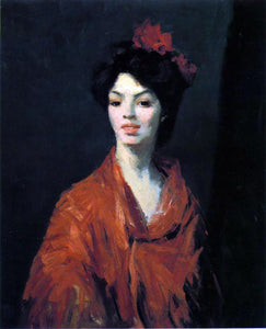  Robert Henri Spanish Woman in a Red Shawl - Art Print