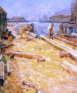  Frederick Childe Hassam Sparyard, Inner Harbor, Gloucester - Art Print