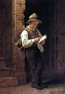  Thomas Waterman Wood Spelling it Out (also known as The Shoeshine Boy) - Art Print