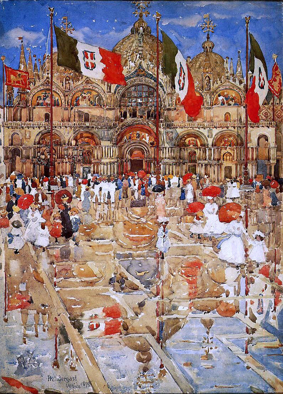  Maurice Prendergast Splash of Sunshine and Rain - Art Print