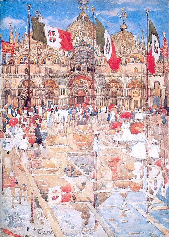  Maurice Prendergast Splash of Sunshine and Rain - Art Print