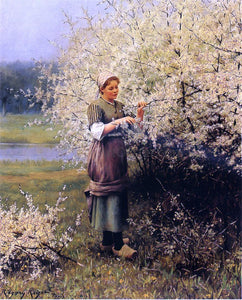  Daniel Ridgway Knight Spring Blossoms - Art Print