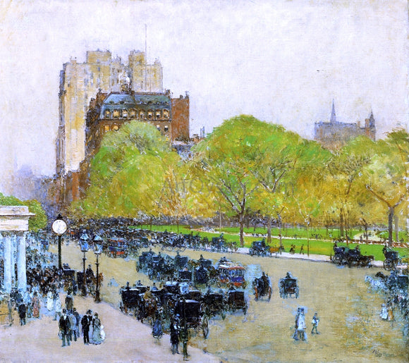  Frederick Childe Hassam Spring Morning in the Heart of the City (also known as Madison Square, New York) - Art Print