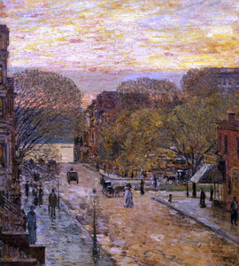  Frederick Childe Hassam Spring on West 78th Street - Art Print