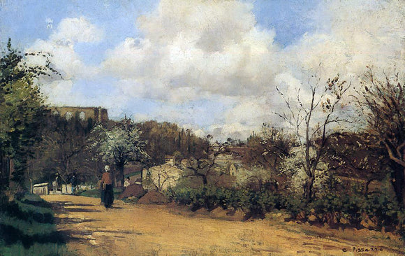  Camille Pissarro Springtime in Louveciennes - Art Print