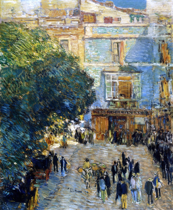  Frederick Childe Hassam A Square at Sevilla - Art Print