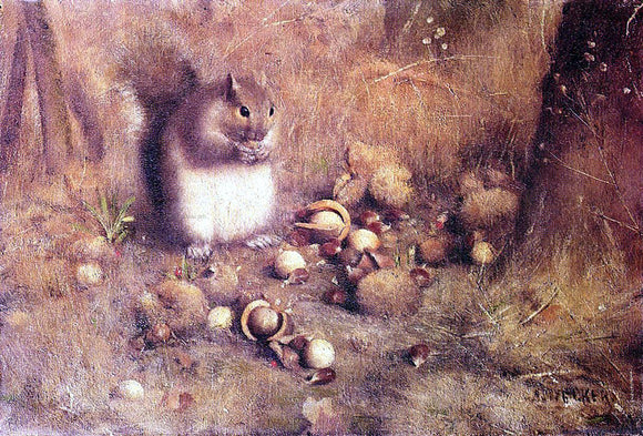  Joseph Decker A Squirrel with Nuts - Art Print