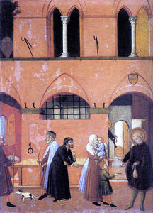  Master the Osservanza St Anthony Distributing his Wealth to the Poor - Art Print