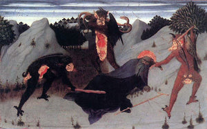  Sassetta St Anthony the Hermit Tortured by the Devils - Art Print