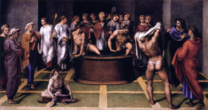  Girolamo Genga St Augustine Baptizes the Cathechumens - Art Print