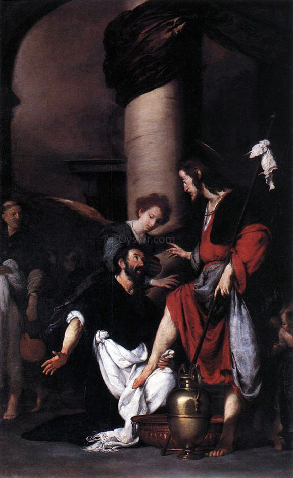  Bernardo Strozzi St Augustine Washing the Feet of Christ - Art Print