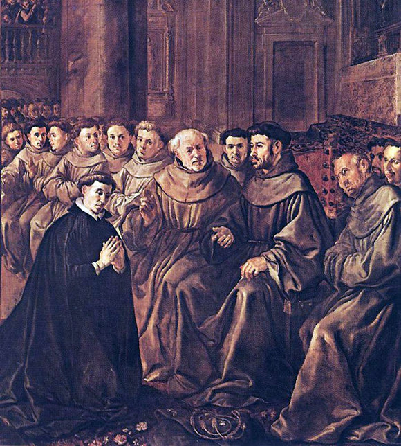  The Elder Francisco De Herrera St Bonaventure Joins the Franciscan Order - Art Print