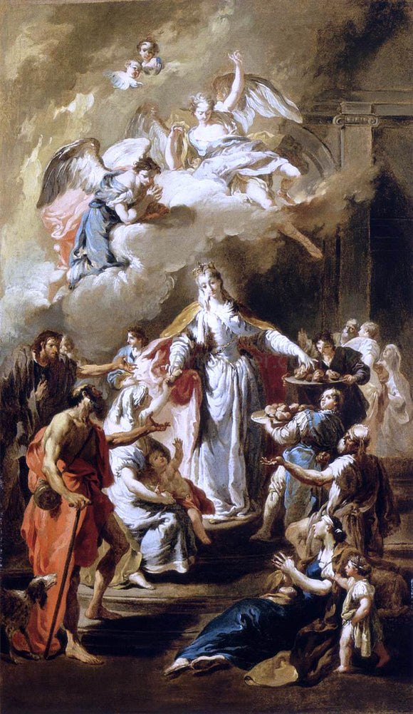  Giambattista Pittoni St Elizabeth Distributing Alms - Art Print
