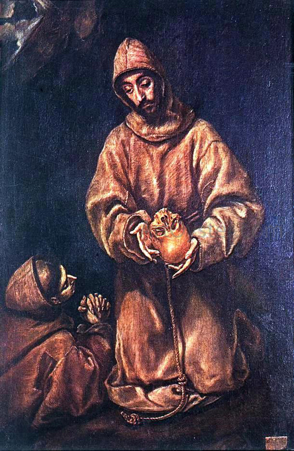  El Greco St Francis and Brother Rufus - Art Print