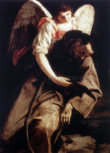  Orazio Gentileschi St Francis and the Angel - Art Print