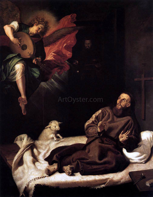  Francisco Ribalta St Francis Comforted by an Angel - Art Print