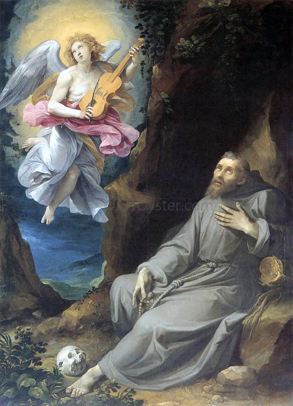  Giuseppe Cesari St Francis Consoled by an Angel - Art Print