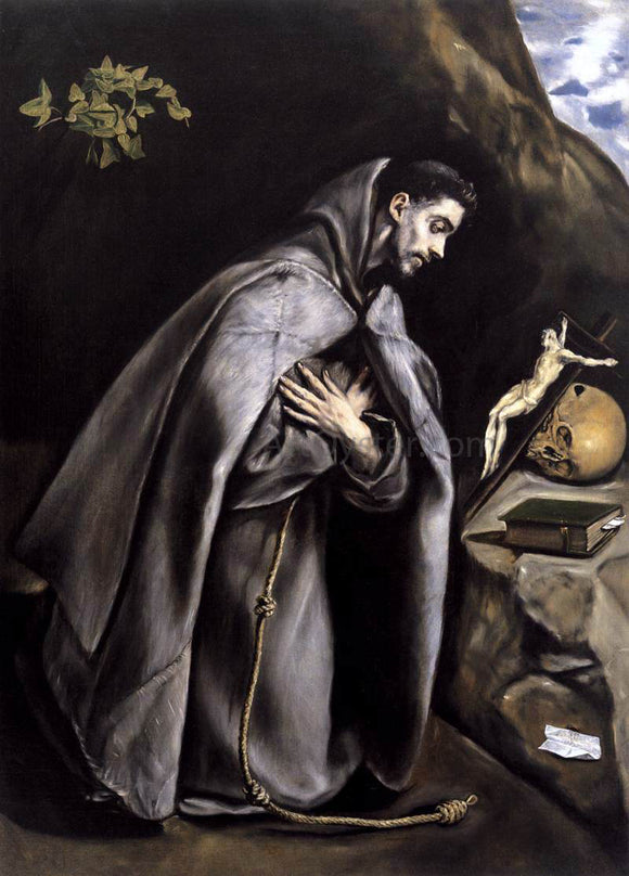  El Greco St Francis Meditating - Art Print