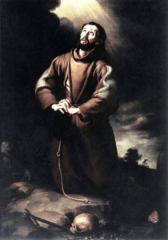  Bartolome Esteban Murillo St Francis of Assisi at Prayer - Art Print