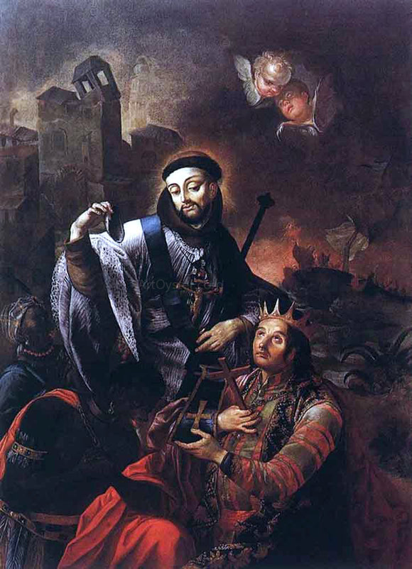  Johann Lucas Kracker St. Francis of Solano Baptizing Indians - Art Print