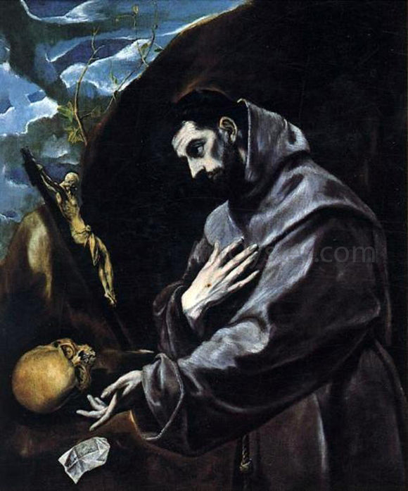  El Greco St Francis Praying - Art Print