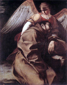  Orazio Gentileschi St Francis Supported by an Angel - Art Print
