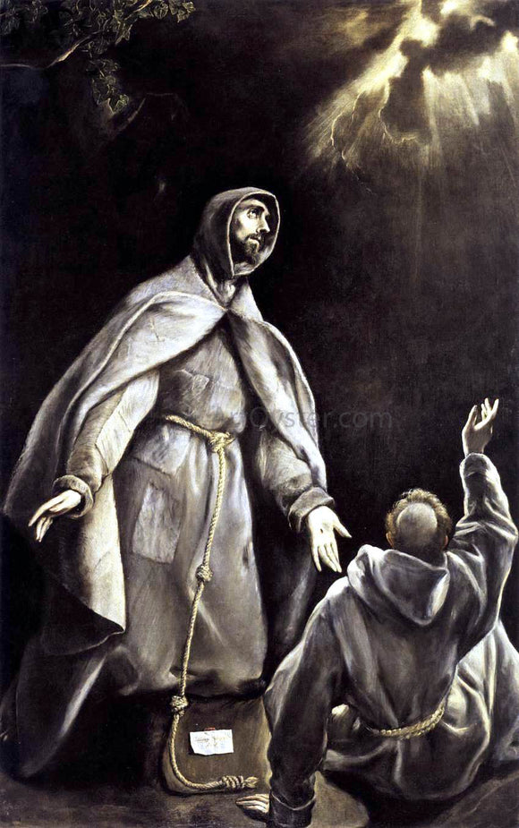  El Greco St Francis's Vision of the Flaming Torch - Art Print