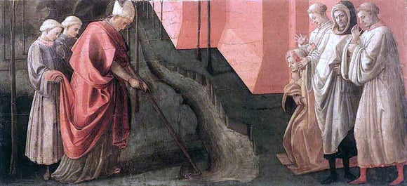  Fra Filippo Lippi St Fredianus Diverts the River Serchio - Art Print