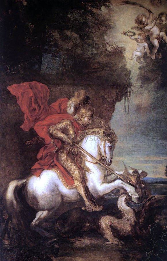  Sir Antony Van Dyck St George and the Dragon - Art Print