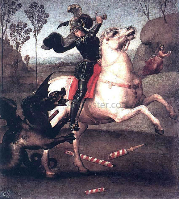  Raphael St George Fighting the Dragon - Art Print